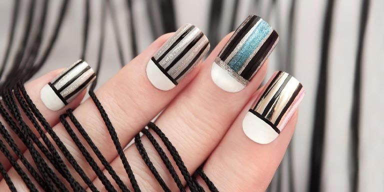 Striped Nail Art