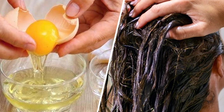 Egg hair mask