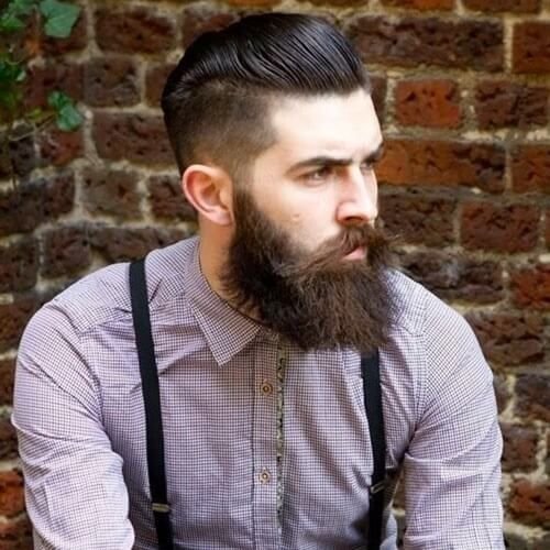 Pompadour with beard