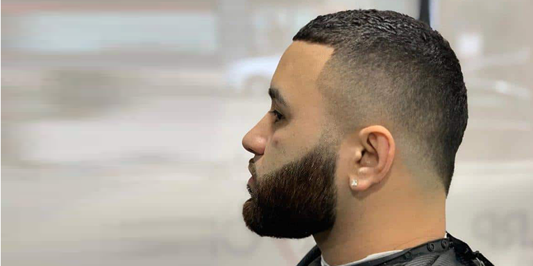 mohawk fade with beard