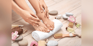 Soak your foot to avoid cracked heels