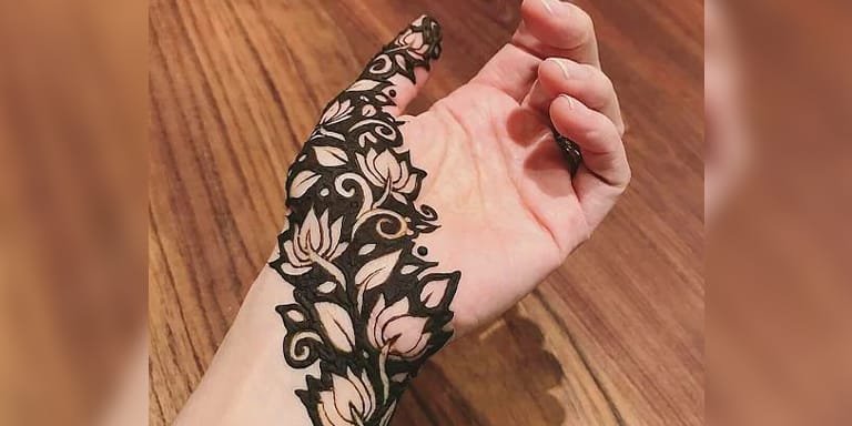 Lotus Henna Design 