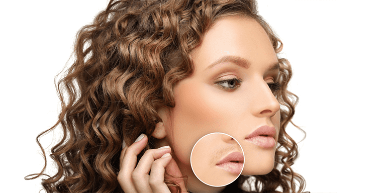 lightens upper lip and chin hair