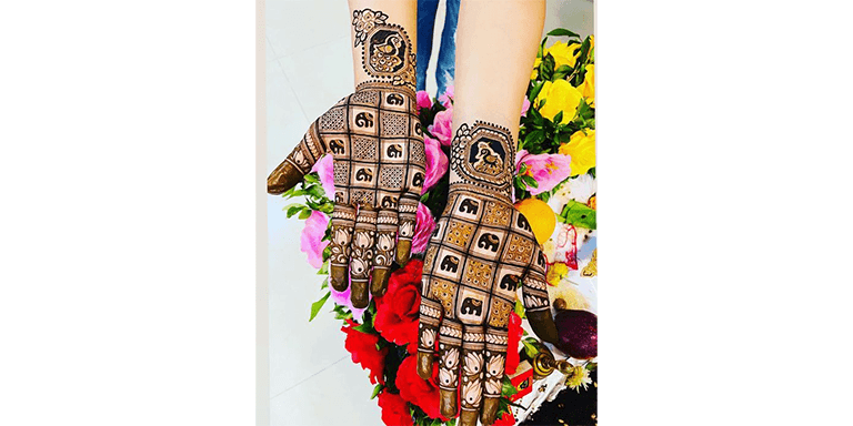Elephant Motifs Mehndi Design