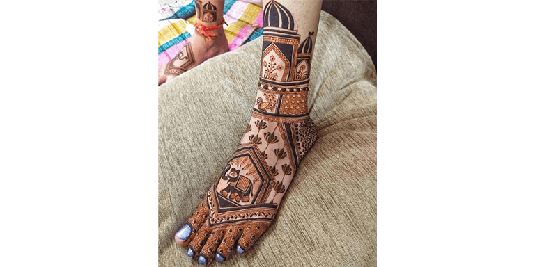 Elephant Motifs Mehndi Design