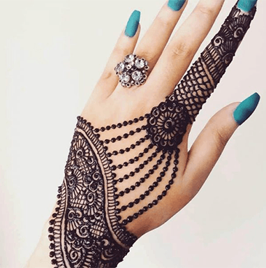 Indo-Arabic Mehndi Design
