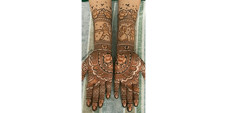 Symmetrical Mehndi Design