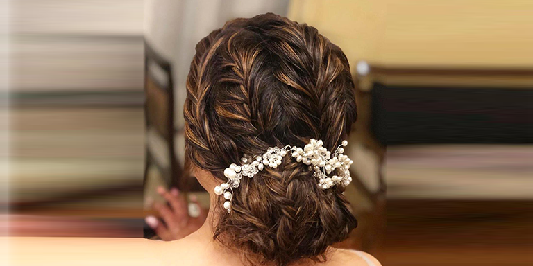 Bridal Hairstyle for Short Hair (Cornrow Braids For Gen Z Dulhan) 01