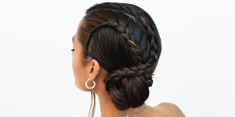 Bridal Hairstyle for Short Hair (Cornrow Braids For Gen Z Dulhan) 03