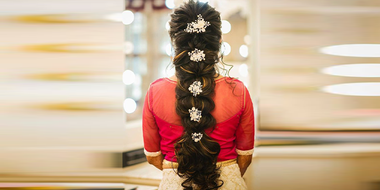 Flowered Long Braids As a Visual Treat 01