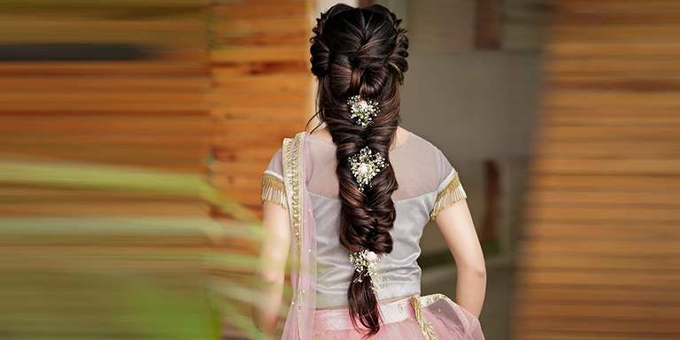Flowered Long Braids As a Visual Treat 03