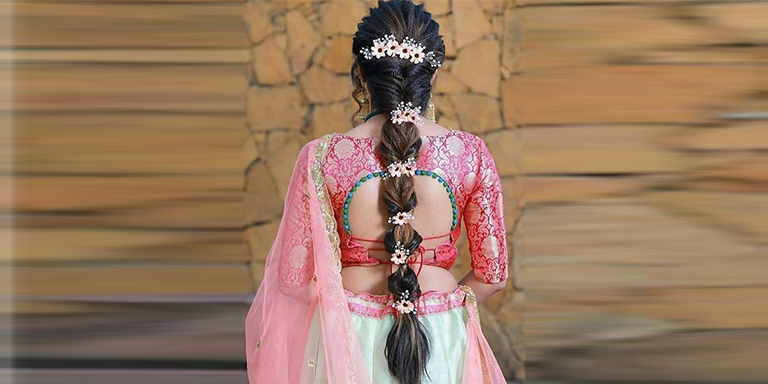 Flowered Long Braids As a Visual Treat 04