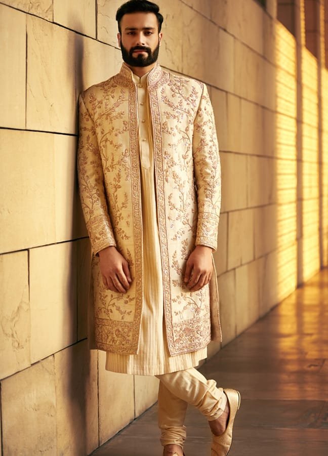 Embroidered Groom Sherwani