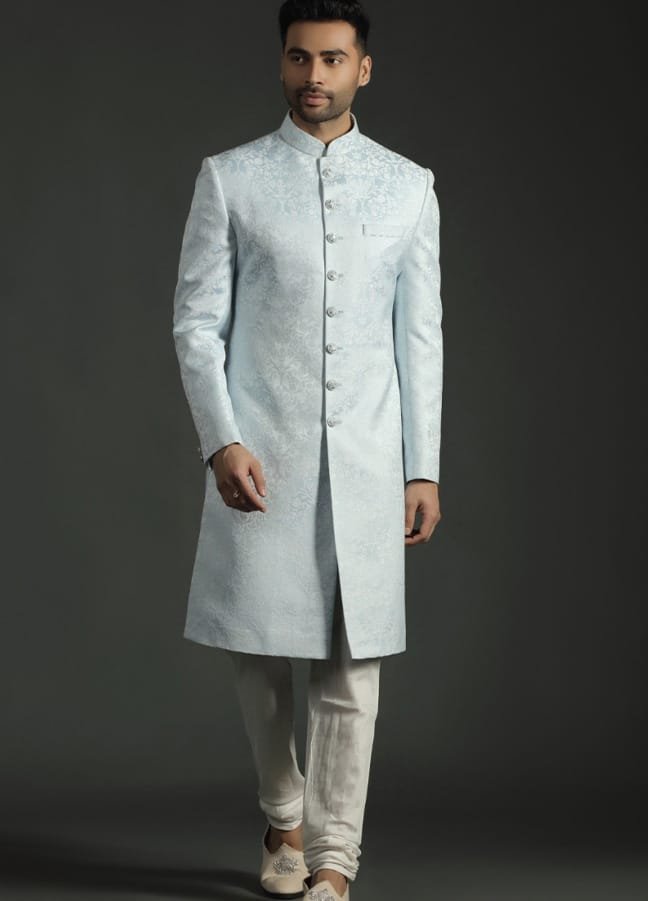 Plain Groom Sherwani