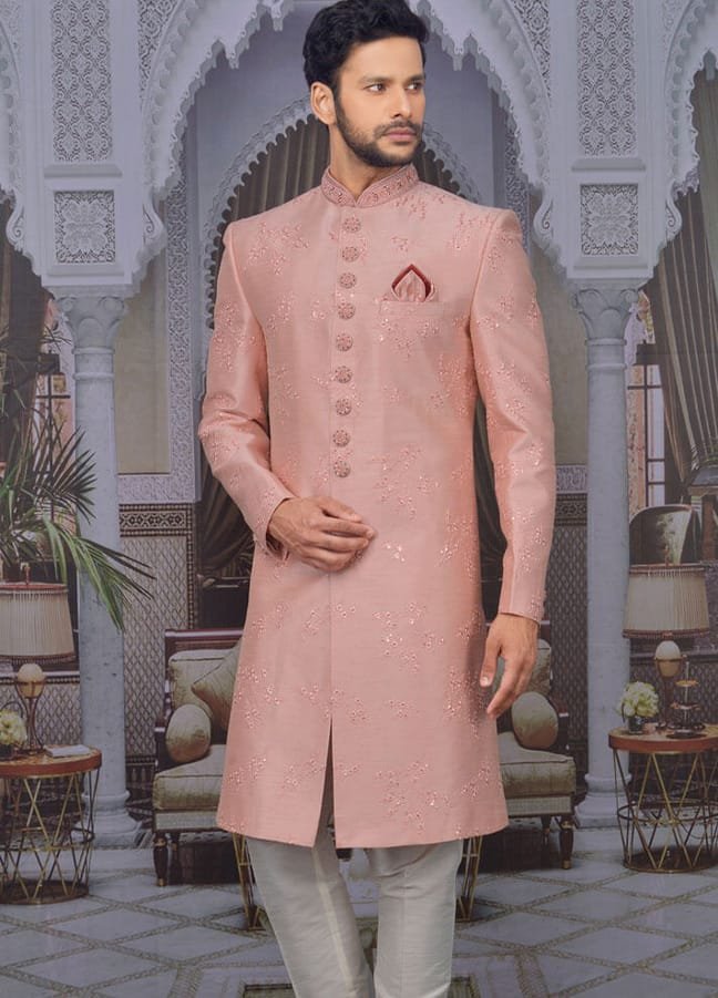 Silk Groom Sherwani