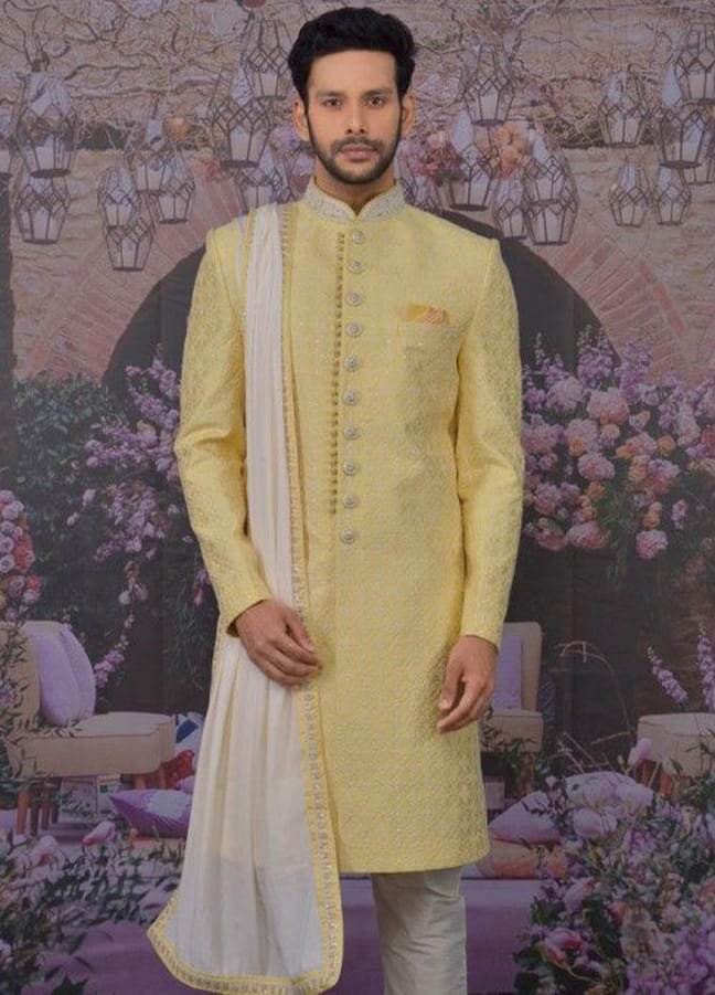 Silk Groom Sherwani