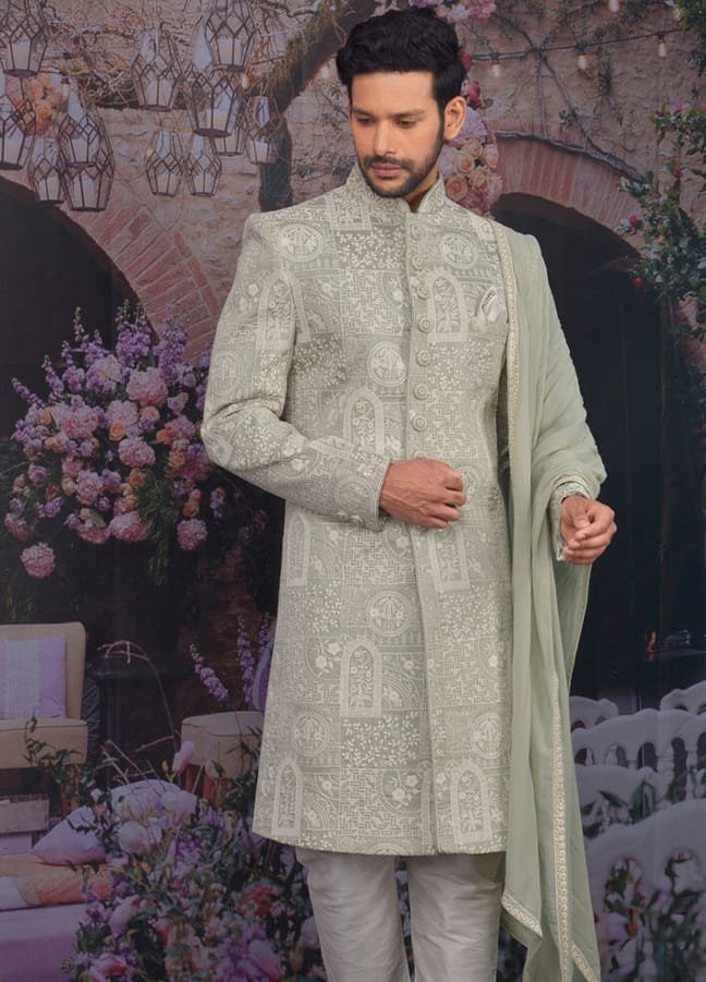 Silk Groom Sherwani