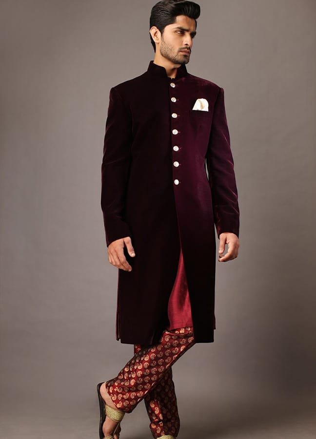Velvet Groom Sherwani