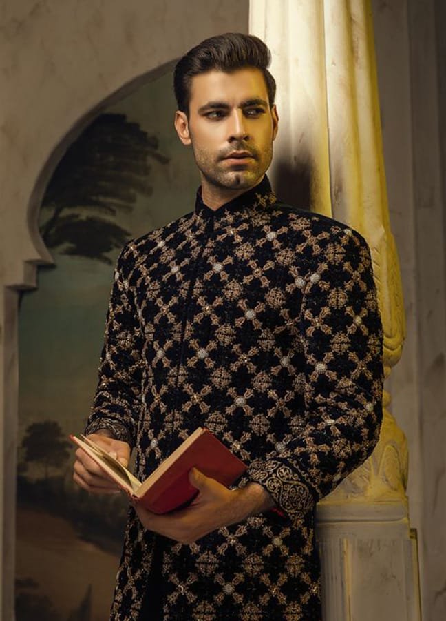 Velvet Groom Sherwani