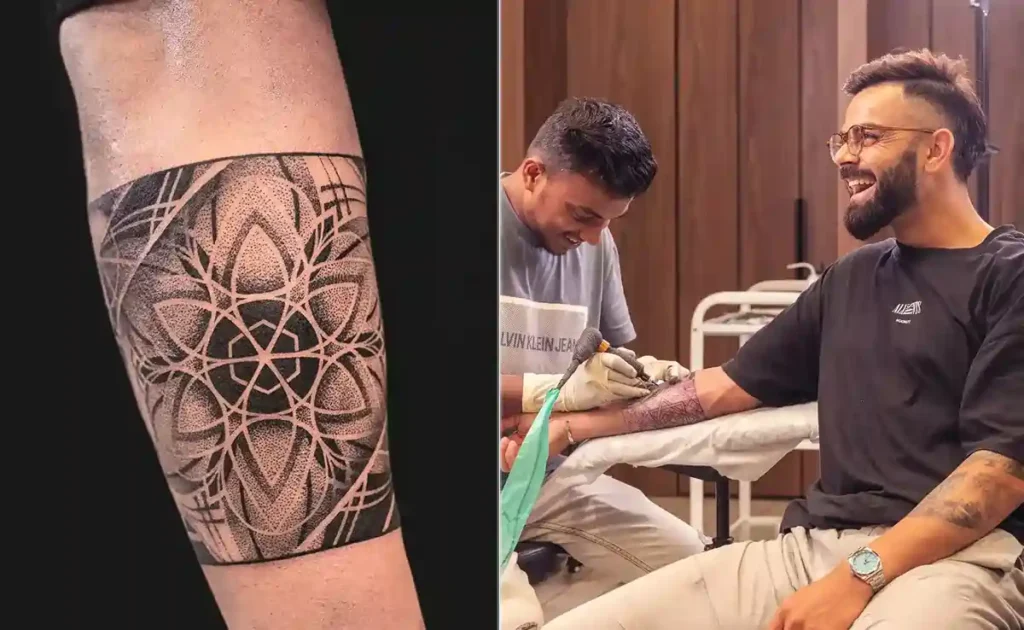 geometric tattoo virat kohli