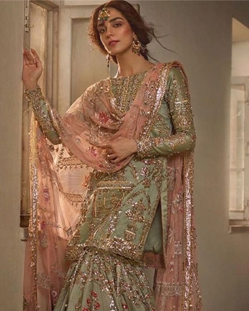 Embroidered Sharara For Nikah