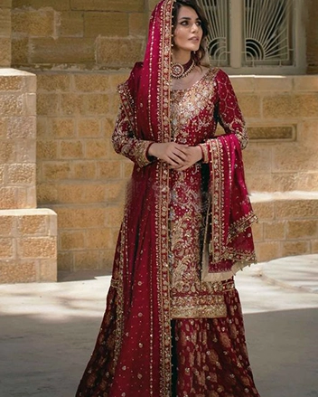 Embroidered Sharara For Nikah