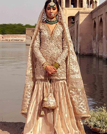 Golden and Champagne Sharara