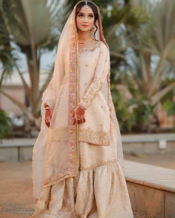 Golden and Champagne Sharara