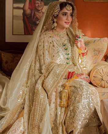 Golden and Champagne Sharara