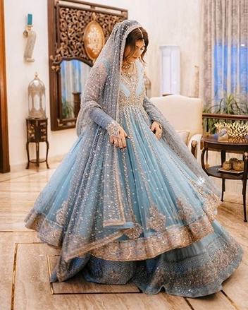 Wonders of Pastel On Muslim Bridal Dress
