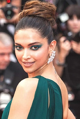 classic bun deepika padukone hairstyle