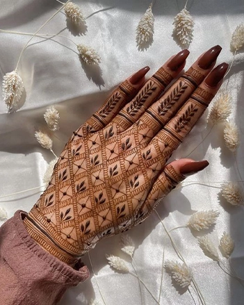 Floral & Full Net Mehndi Design