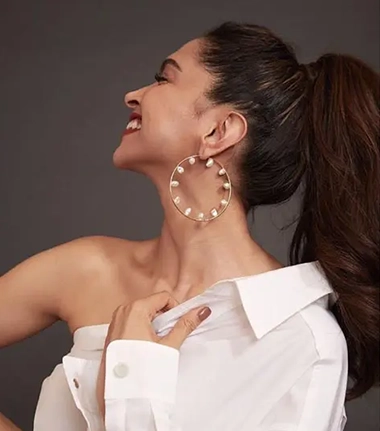 Knotted ponytail deepika padukone hairstyle