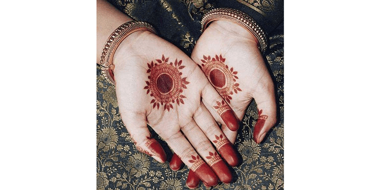 Mandala Simple Sawan Mehndi Design
