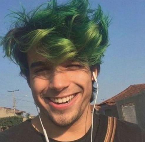 Emerald green hair color for men