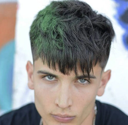 Emerald green hair color for men
