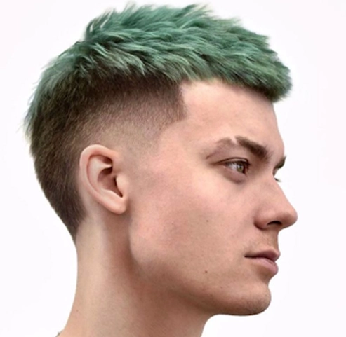 Emerald green hair color for men