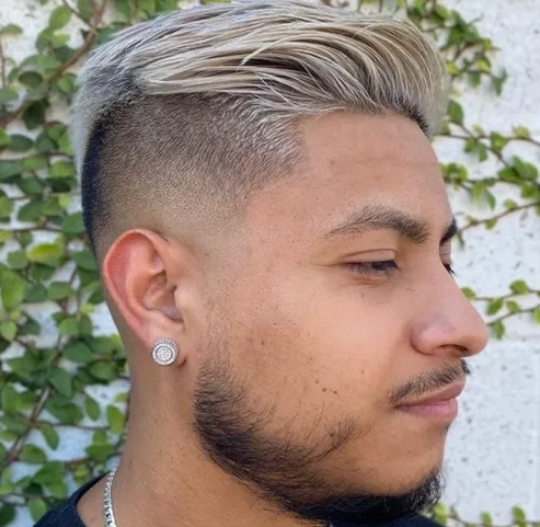 Platinum blonde hair color for men
