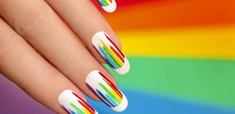 Rainbow French Tips