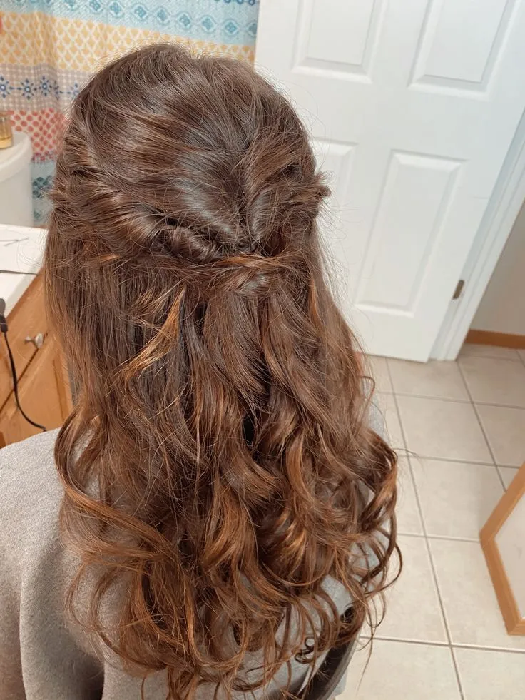 Half-Up Half-Down with Twists