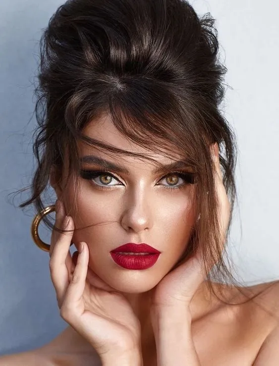 Chic Center Part with Bouffant