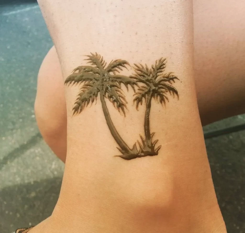 Date Palm & Fruit mehndi Design 1 