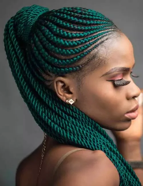 Ghana Braids hairstyles for black girls