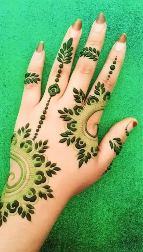 Glitter Mehndi Design 2024
