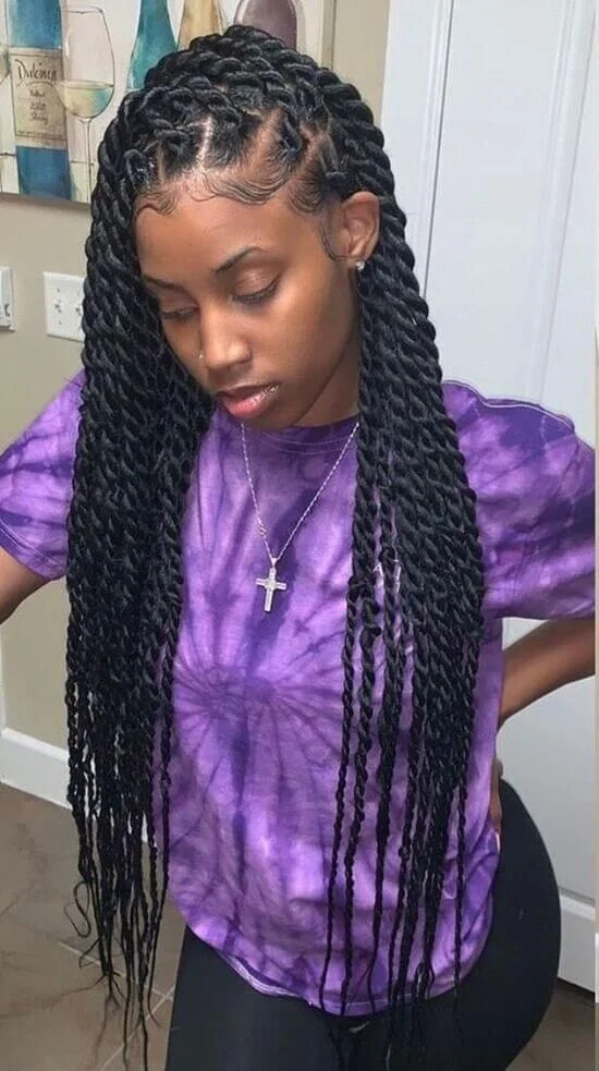 Senegalese Twists hairstyles for black girls
