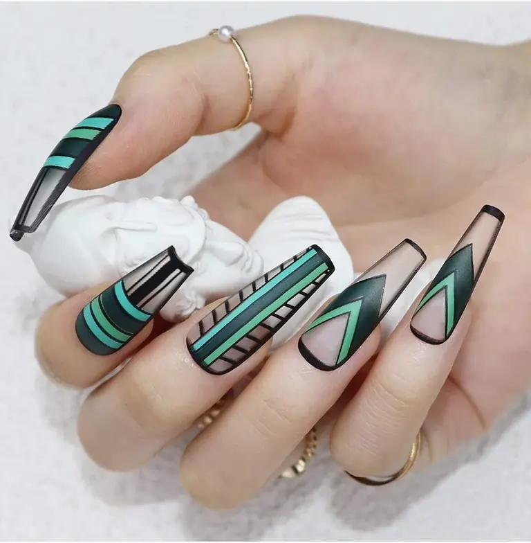 Geometric Glam green