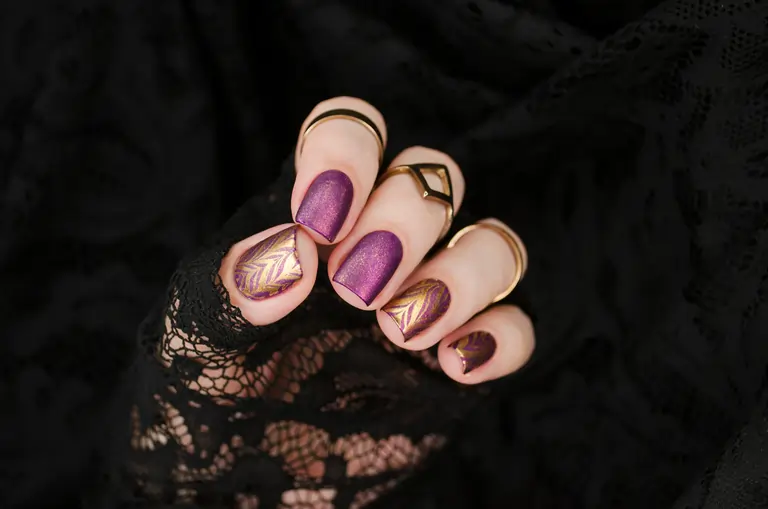 Glitter Glamour short coffin nail