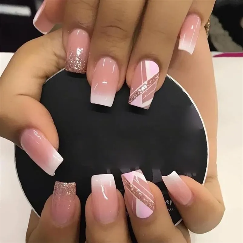 Nude nail art design
