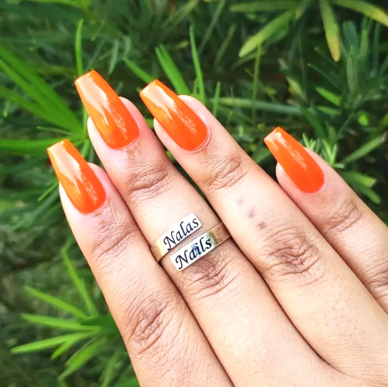 Orange Summer Nails