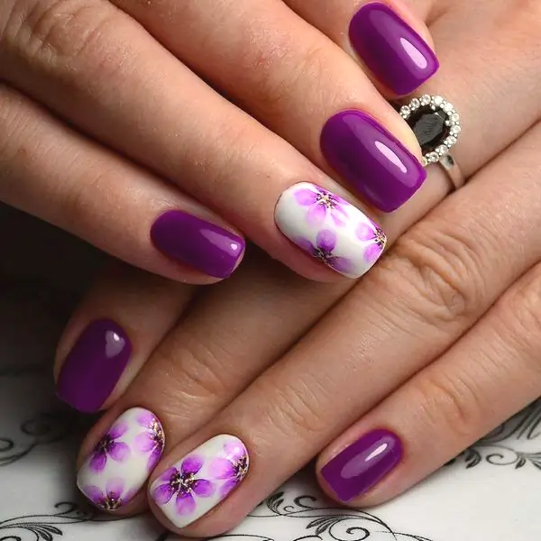 Purple Summer Nails